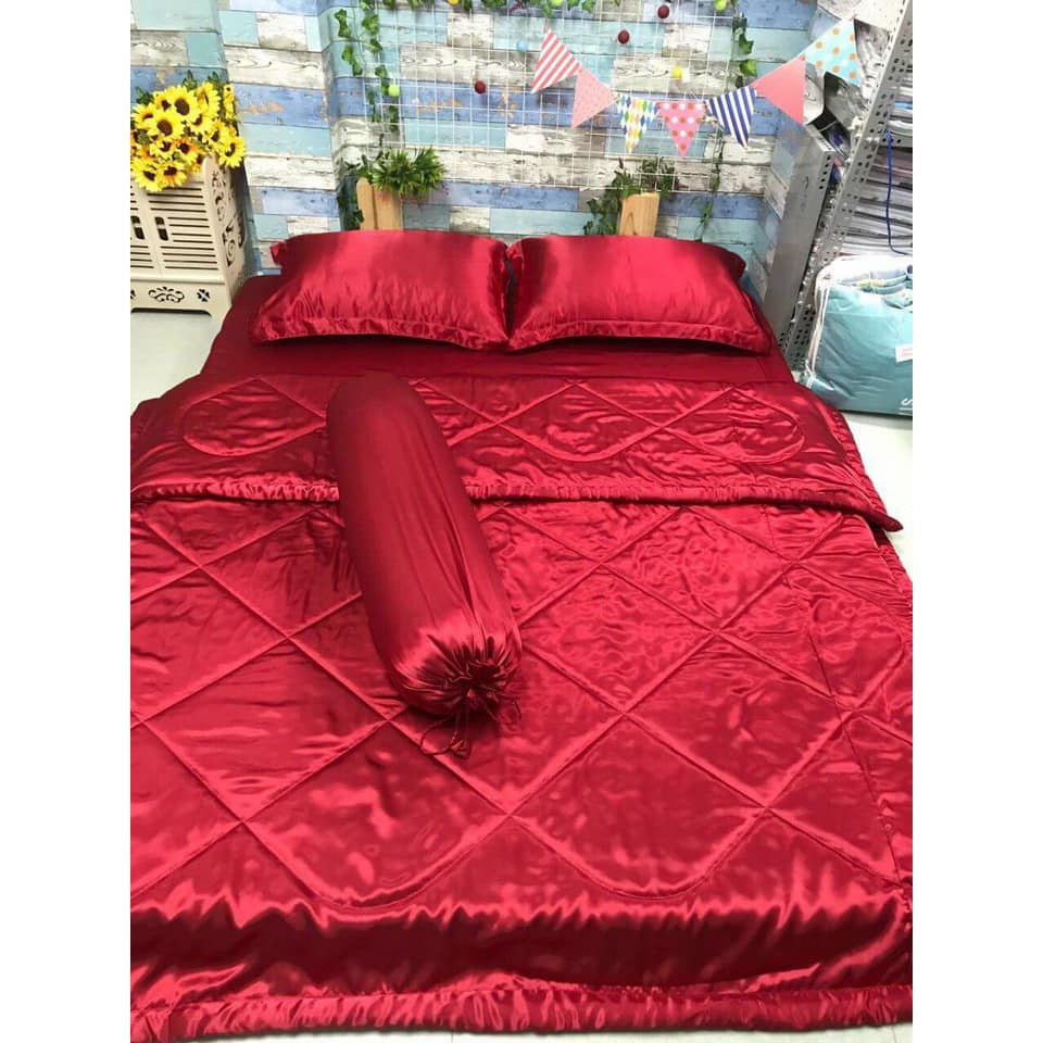 TRỌN BỘ CHĂN GA GỐI PHI LỤA CAO CẤP SANG CHẢNH