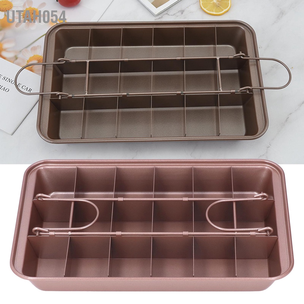 [Hàng HOT] Khuôn Làm Bánh / Khay nướng bánh Brownie Bằng Thép Carbon Chống Dính Tiện Dụng Cho Nhà Bếp【Utah054】