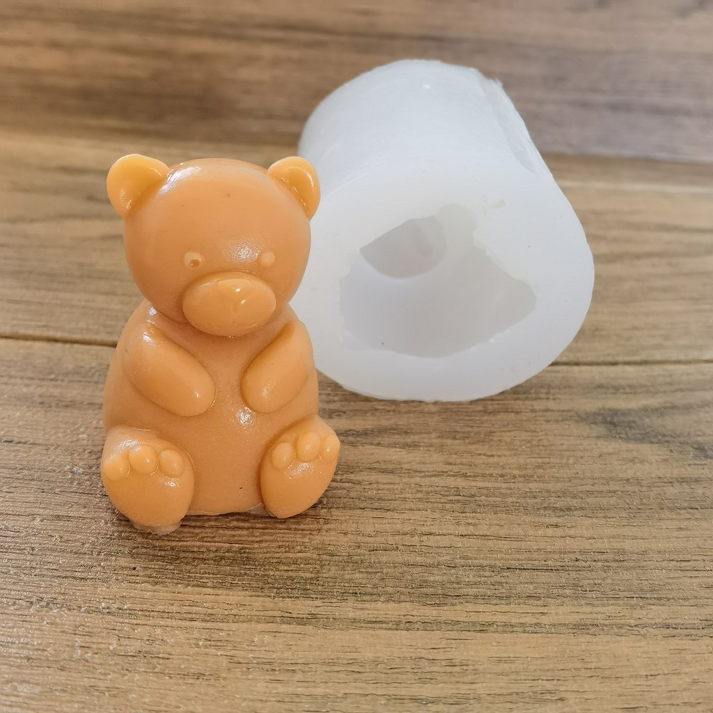 Khuôn Silicon Hình Gấu Làm Nến, Thủ Công, Handmade
