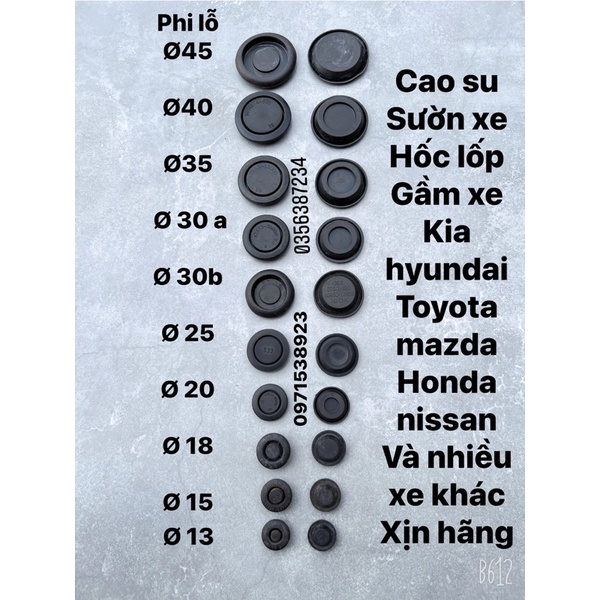 CAO SU SƯỜN XE HỐC LỐP KIA HYUNDAI TOYOTA MAZDA HONDA NISSAN DEAWOO và nhiều xe khác 1 cái