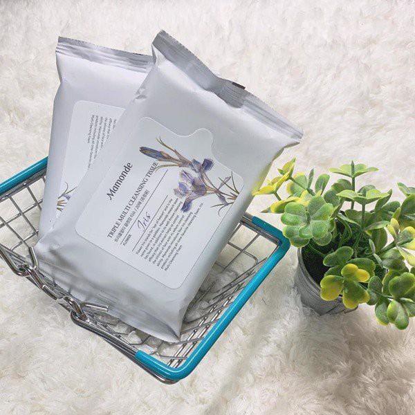 Khăn ướt tẩy trang chiết xuất hoa Iris Mamonde Multi Cleansing Tissue 20 miếng