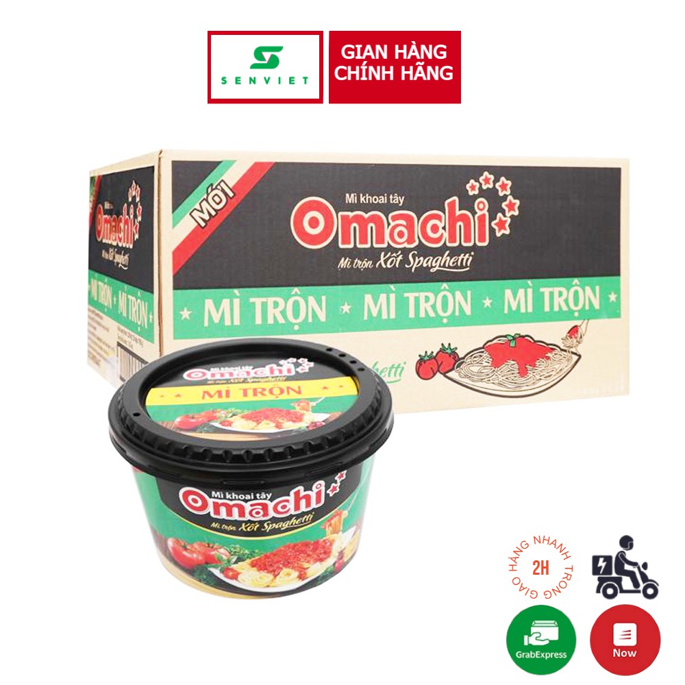 THÙNG 12 TÔ MÌ OMACHI TRỘN XỐT SPAGHETTI 105GR