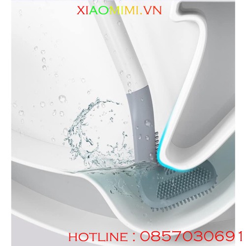 Dụng cụ cọ rửa nhà tắm nhà vệ sinh chà Toilet bằng Silicon thiết kế đường cong ưu việt Xiaomimi 8177962072