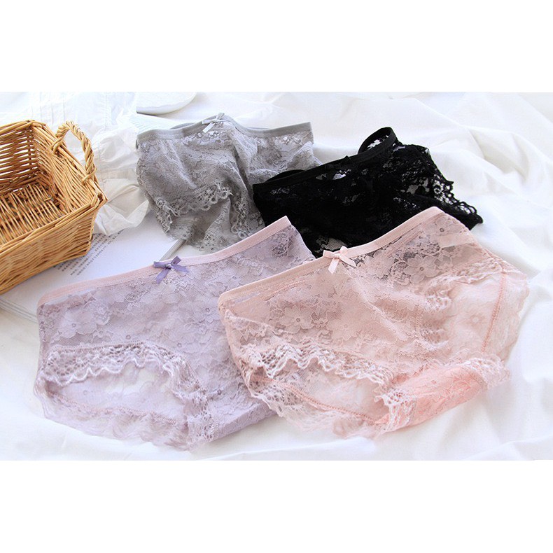 Quần lót ren xuyên thấu gợi cảm sexy siêu mỏng nhiều màu DOLLY SECRET QL015 - Màu ngẫu nhiên | BigBuy360 - bigbuy360.vn