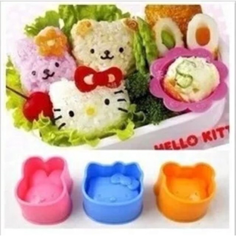 Bộ 3 khuôn cơm cho bé, khuôn làm bánh, đậu hũ non, ép trứng cho bé ăn dặm ngon miệng