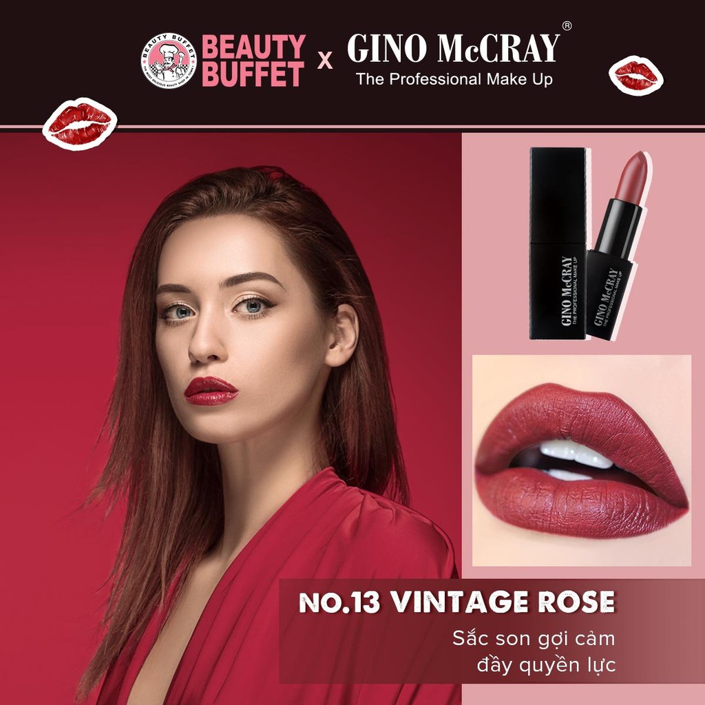 Son môi GINO McCRAY The Professional Makeup Lipstick 3.5g