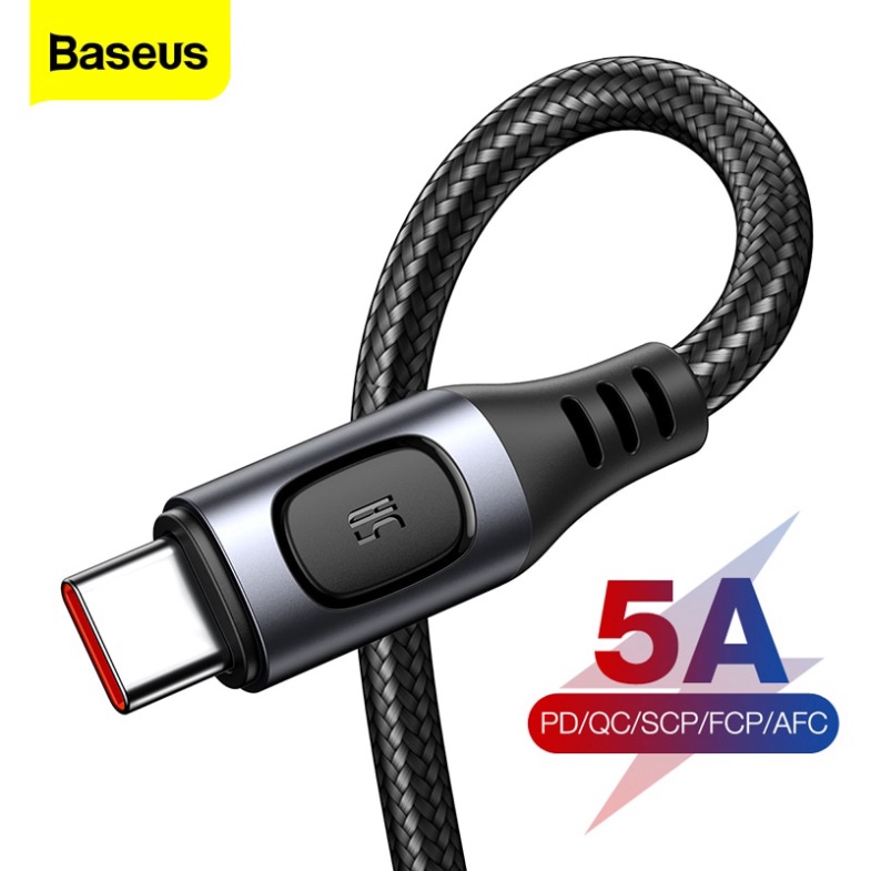 Dây Cáp Sạc Nhanh Baseus USB Type C 5A Cho Điện Thoại Android