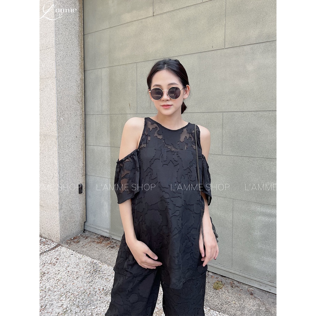 Set bầu Maya chất tơ mềm họa tiết hoa siêu sang chảnh cho chị em diện đi làm by LAMME