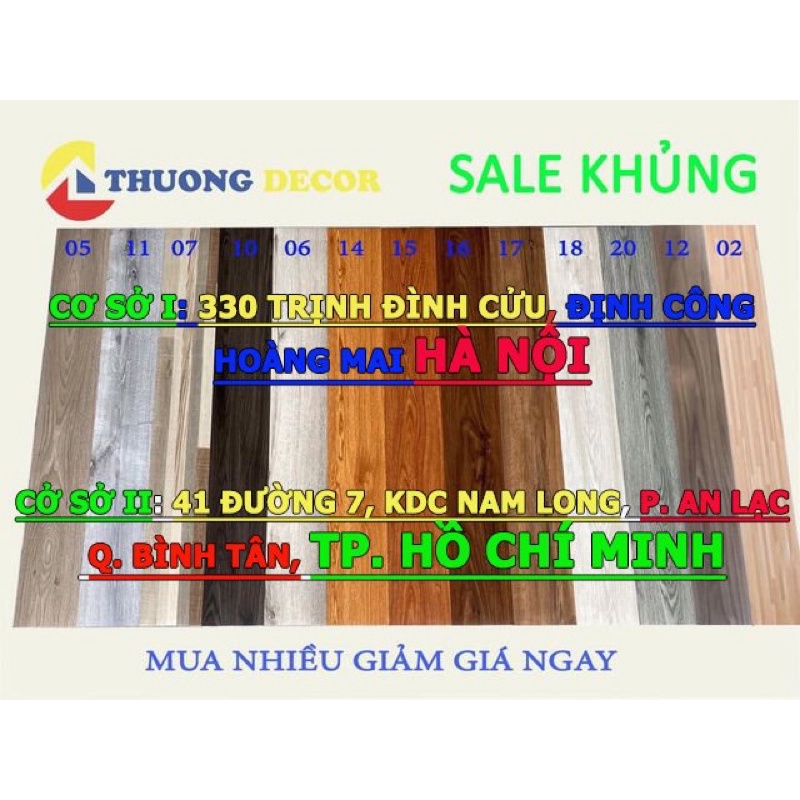 [SALE KHỦNG_ HÀNG LOAI 1] Sàn Nhựa Giả Gỗ - Tự Dán Sẵn Keo - Kích Thước 91,5x15,4 cm Hàng Loại 1 Độ Dày 2mm