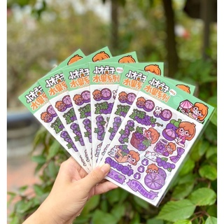 sét 4 tấm sticker  trang trí sổ planner