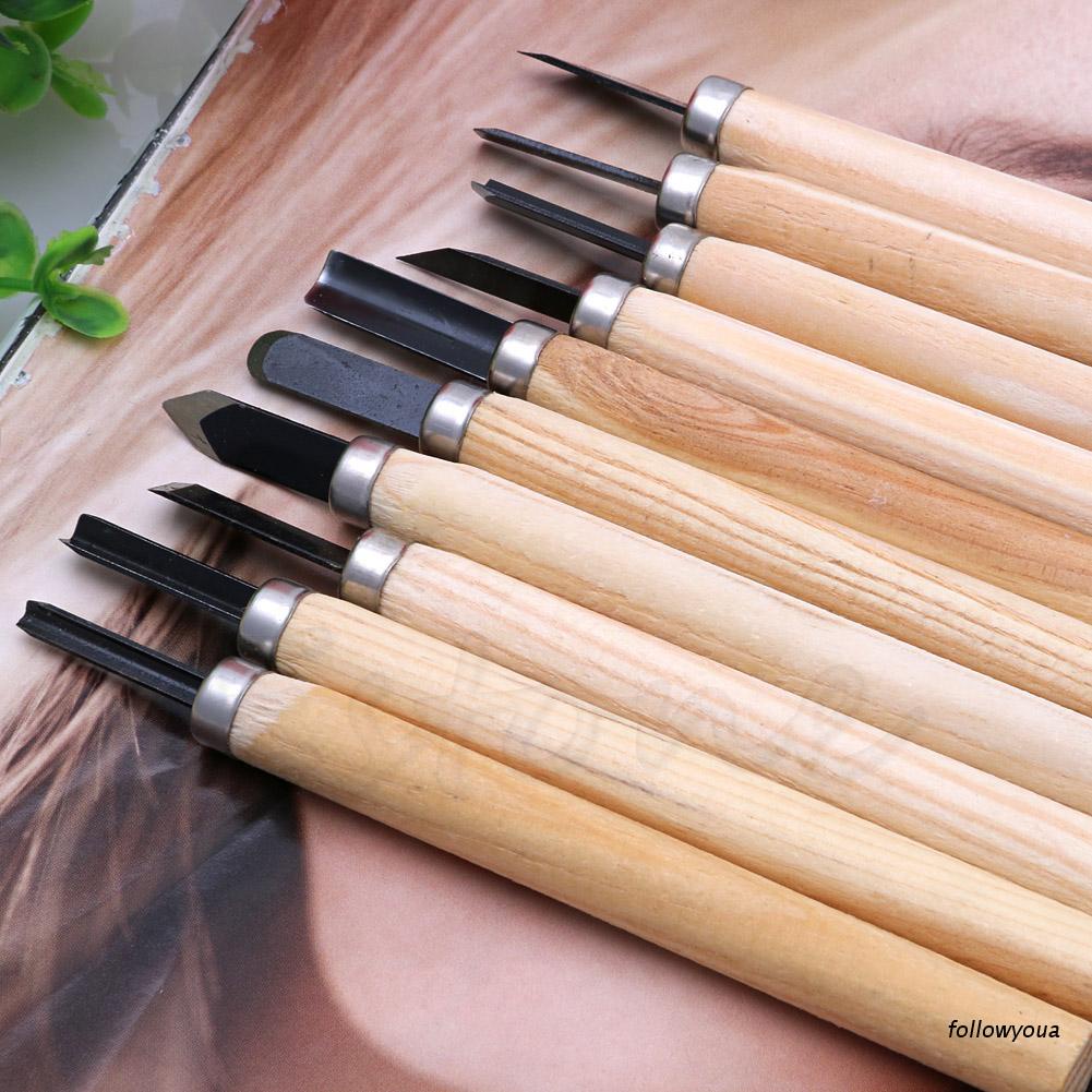 Set 10 dao khắc gỗ cơ bản hàng mới