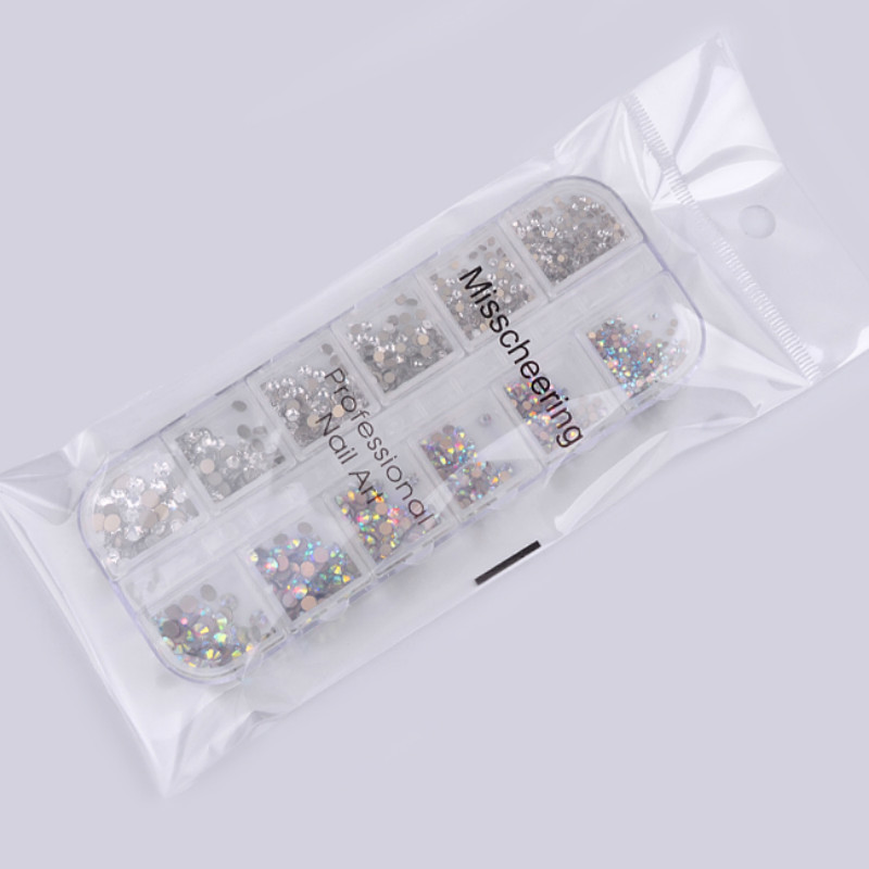 [Hàng mới về] Hộp phụ kiện đá pha lê 3d trang trí móng tay diy