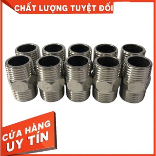 Combo 10 kép inox d15 ren ngoài 2 đầu inox
