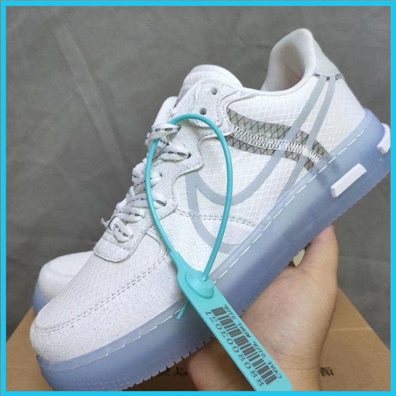 Giày 𝐍𝐈𝐊𝐄 𝐀𝐅𝟏 REACT White Ice Trắng ĐẾ ICE Phát Sáng - Giày Thể Thao Sneaker Nam Nữ 𝐍𝐈𝐊𝐄 𝐀𝐅1 Full Bill Box