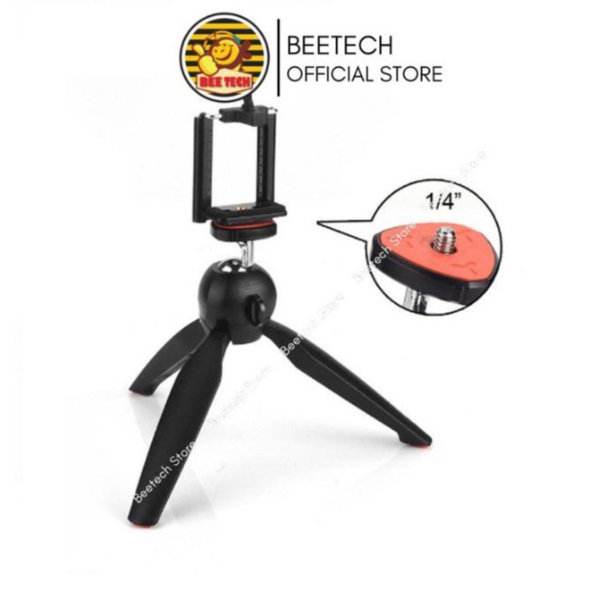 Giá đỡ điện thoại, máy ảnh Tripod Mini BT228, xoay 360 độ dùng kẹp để xem phim, livestream ... - Beetech