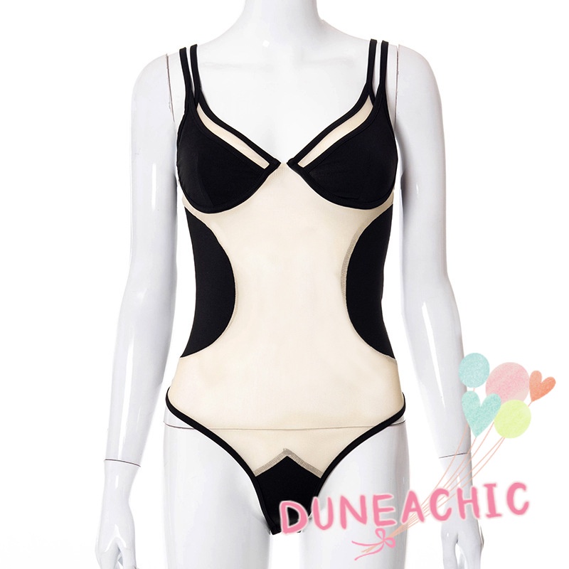 DUNEA Jumpsuit Hai Dây Hở Lưng Gợi Cảm Cho Nữ