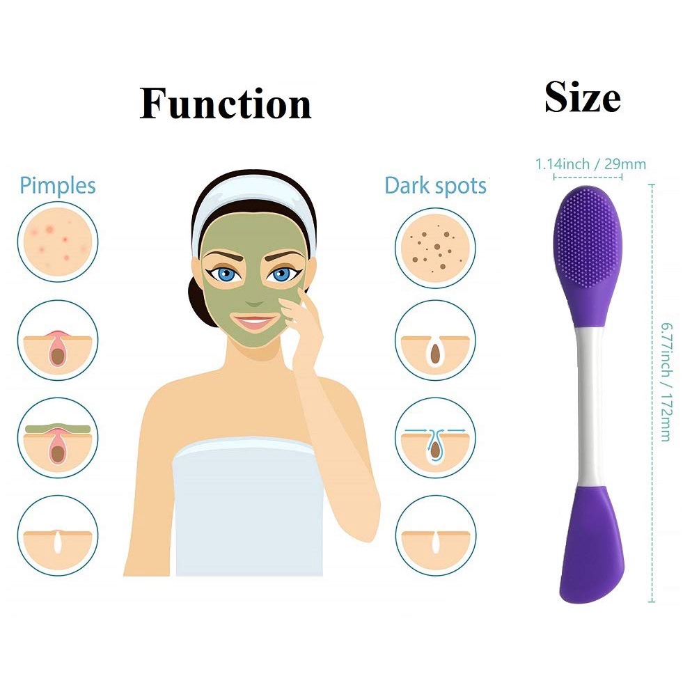 Cọ silicone Hai Đầu Dùng Để Quét Mặt Nạ Tiện Dụng