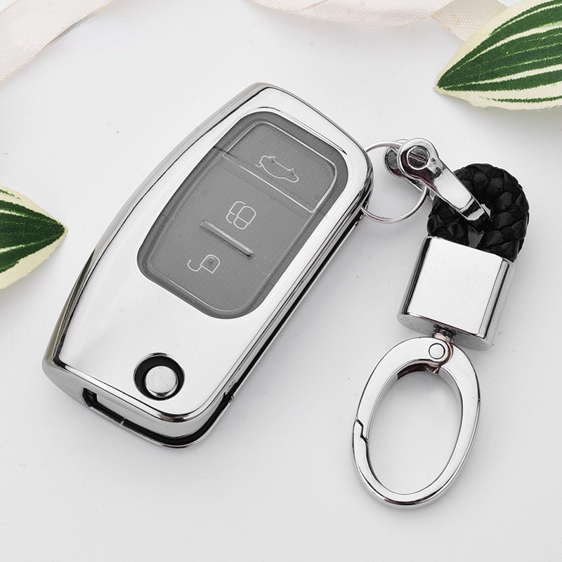 Vỏ Bảo Vệ Chìa Khóa Xe Hơi Ford Fiesta Focus 3 MK3 Mondeo Kuga Ecosport B-Max C-Max Falcon Escape Thiết Kế Nắp Lật Từ Xa