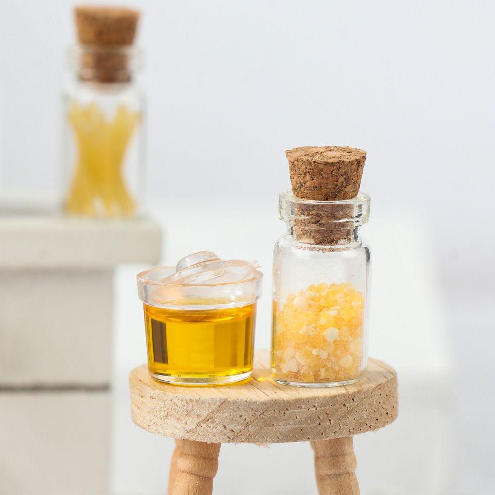 Set 4 Hũ Thủy Tinh Đựng Gia Vị Mini Trang Trí Nhà Búp Bê