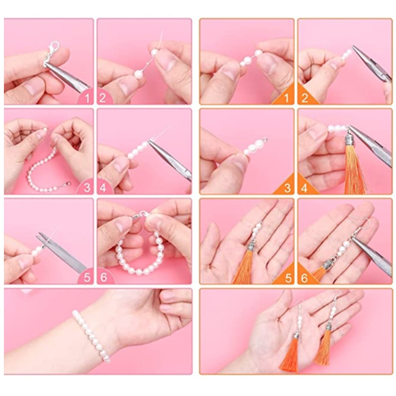 Hạt Ngọc Trai Giả 12 Màu Tự Làm Vòng Cổ / Dây Chuyền