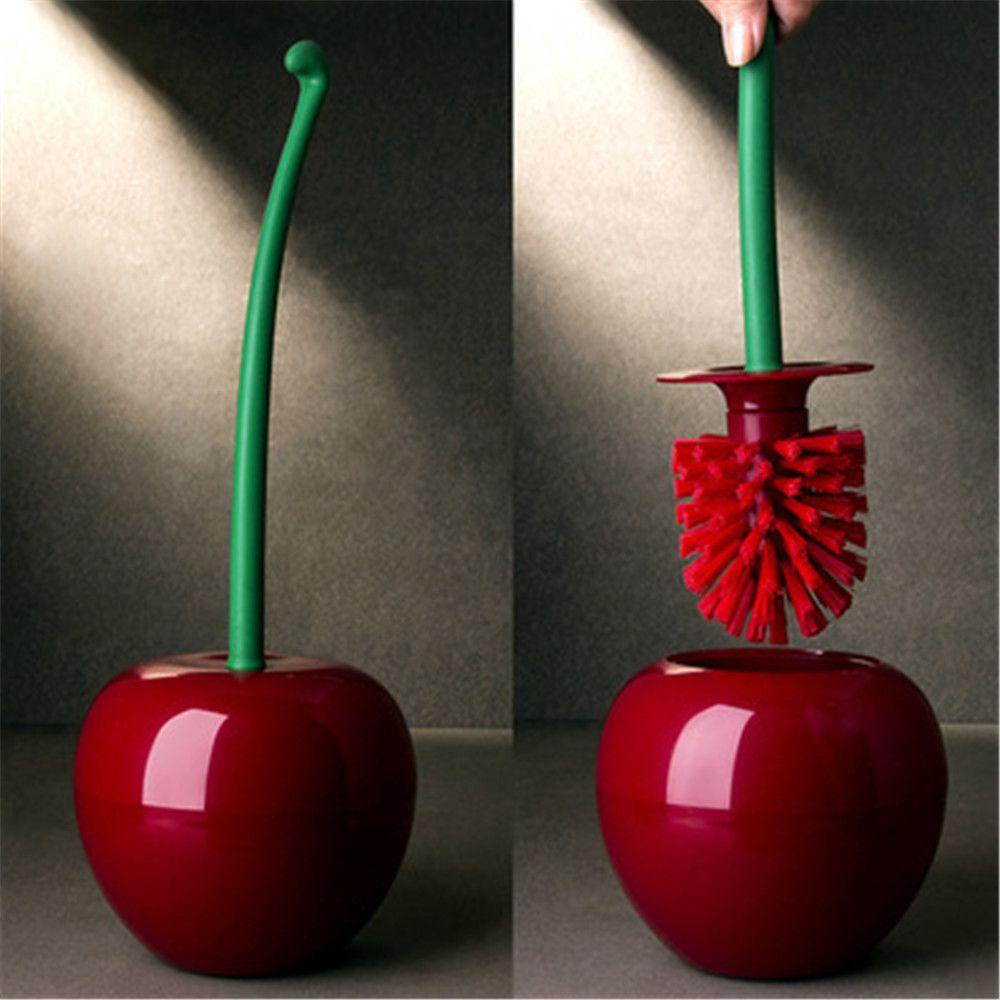 Bàn Chải Chà toilet Hình Chữ T Họa Tiết Cherry Giáng Sinh