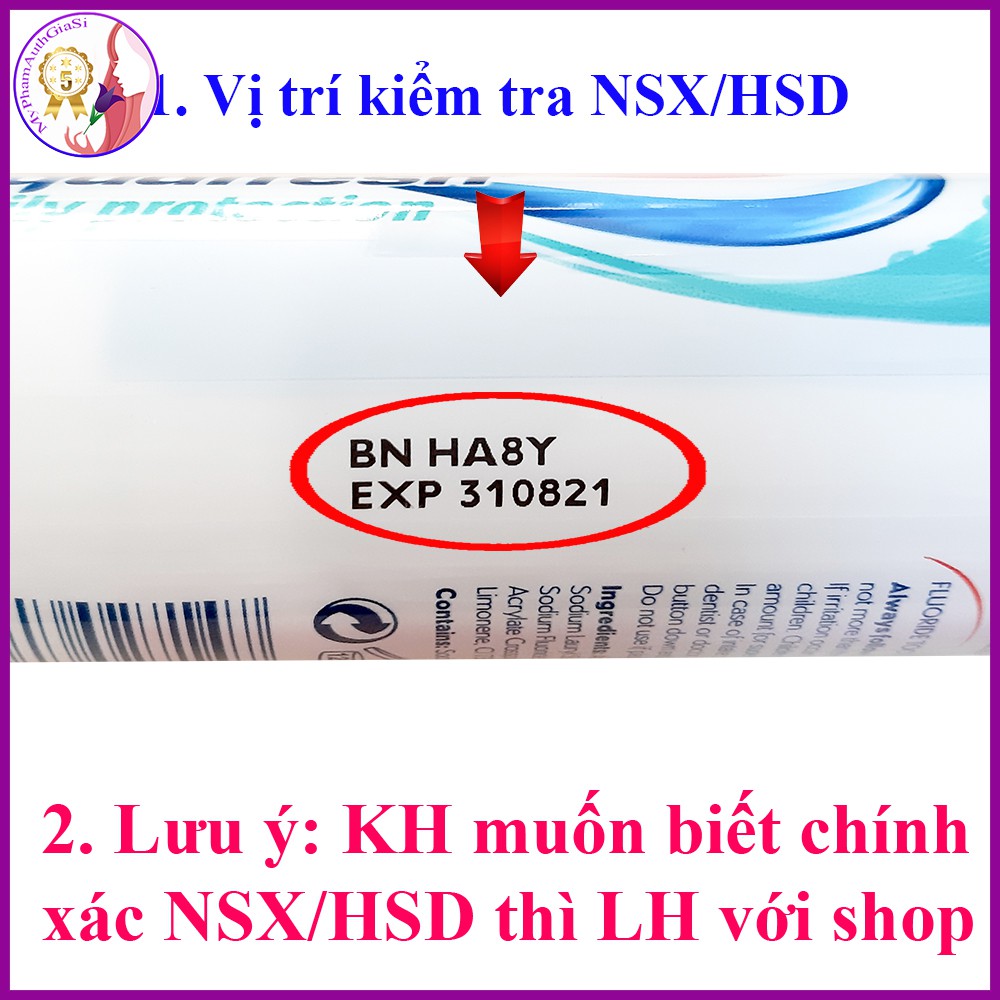 Kem đánh răng Aquafresh làm trắng dưỡng nướu và ngăn ngừa sâu răng 100ml Anh