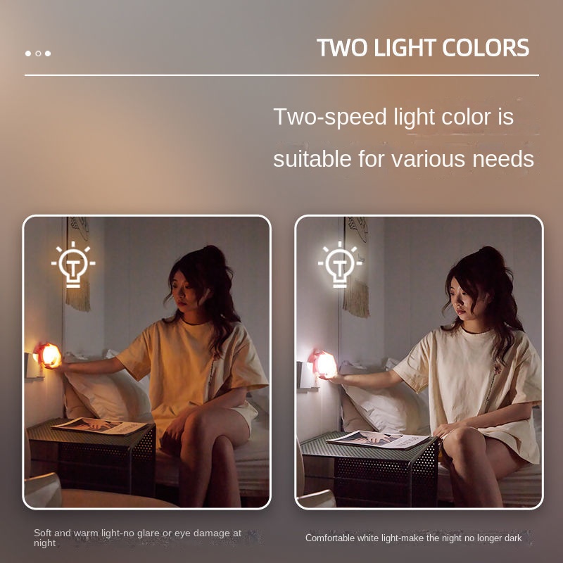 Đèn Ngủ LED Bảo Vệ Mắt Tiết Kiệm Năng Lượng Có Thể Điều Chỉnh Độ Sáng Tiện Dụng Di động Mini Đèn LED ban đêm Ánh sáng khí quyển Ánh sáng khẩn cấp Đèn dự trữ năng
