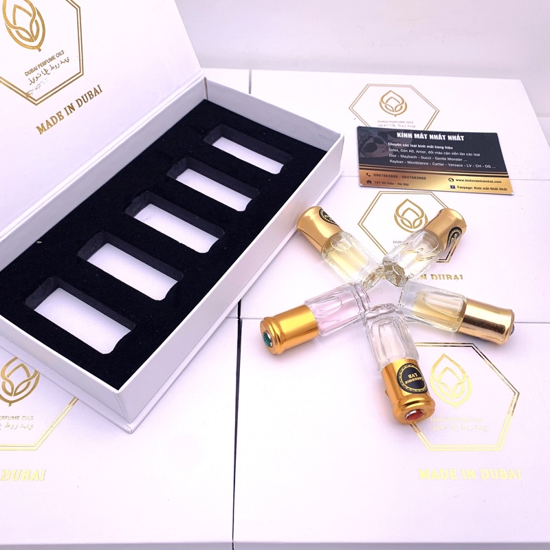 Nước hoa tinh dầu Dubai cao cấp set 5 chai