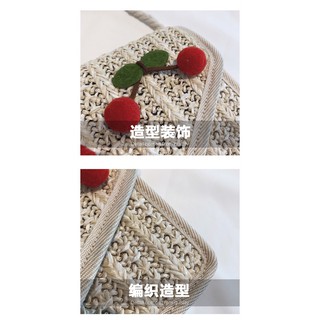 Túi cói bì thư phụ kiện cherry