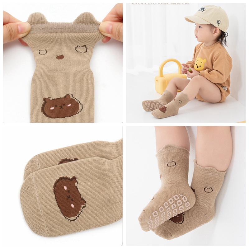 Vớ Cotton Mềm Chống Trượt Cho Bé 0-5 Tuổi