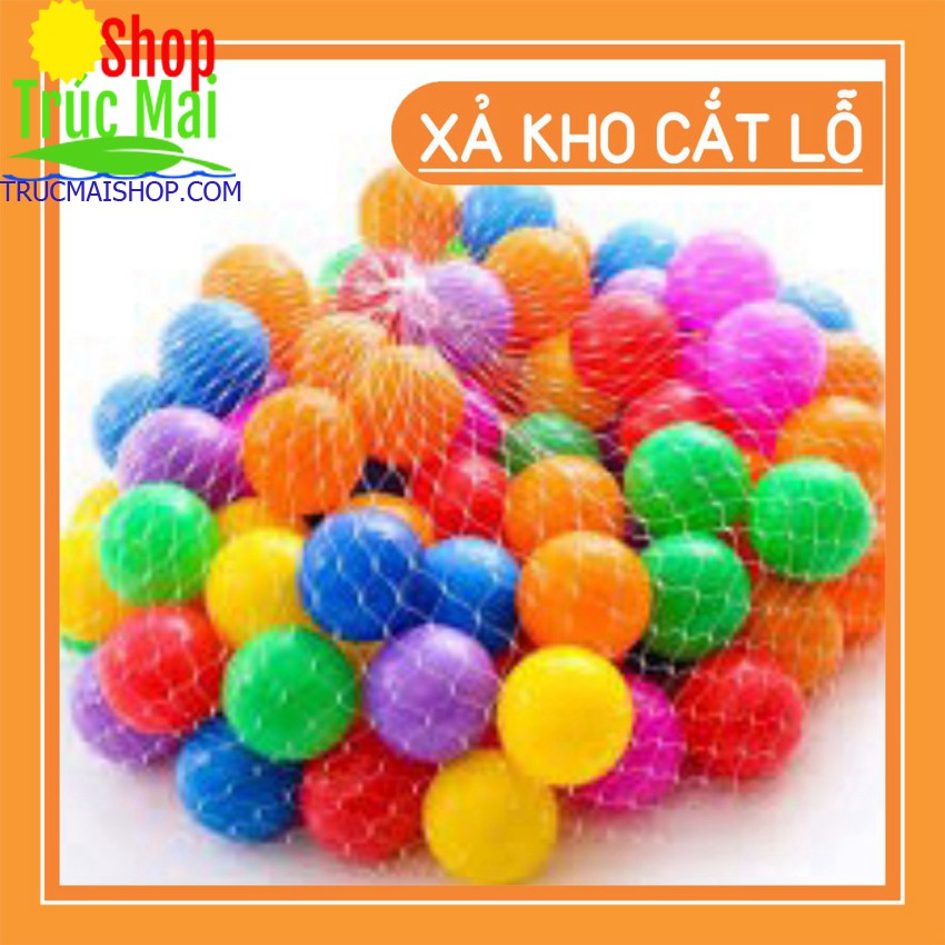 túi 100 quả bóng nhựa đường kính 5cm nhiều màu cho bé chơi ✅ Hàng Việt Nam Chất Lượng Cao