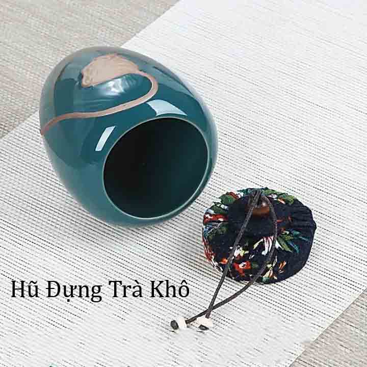 Bộ Ấm Trà Hoa Sen Cổ Điển Cao Cấp  - Kèm hộp quà tặng.