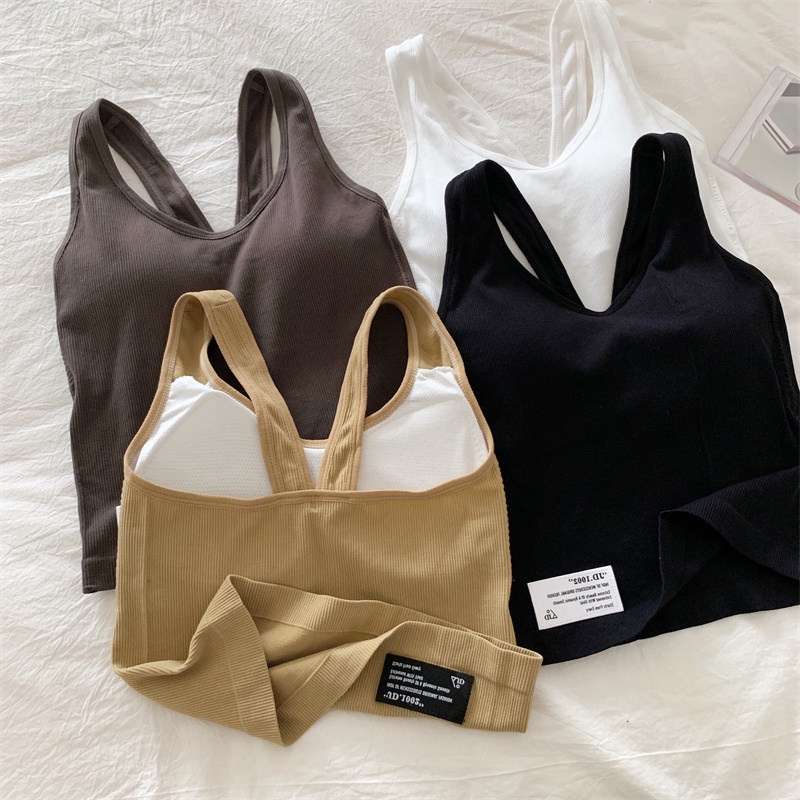 Áo hai dây SUXI thể thao màu sắc đơn giản thời trang cho nữ