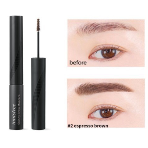 [Mẫu Mới] Mascara Chân Mày Innisfree Skinny EyeBrow Màu Nâu Đen No.02