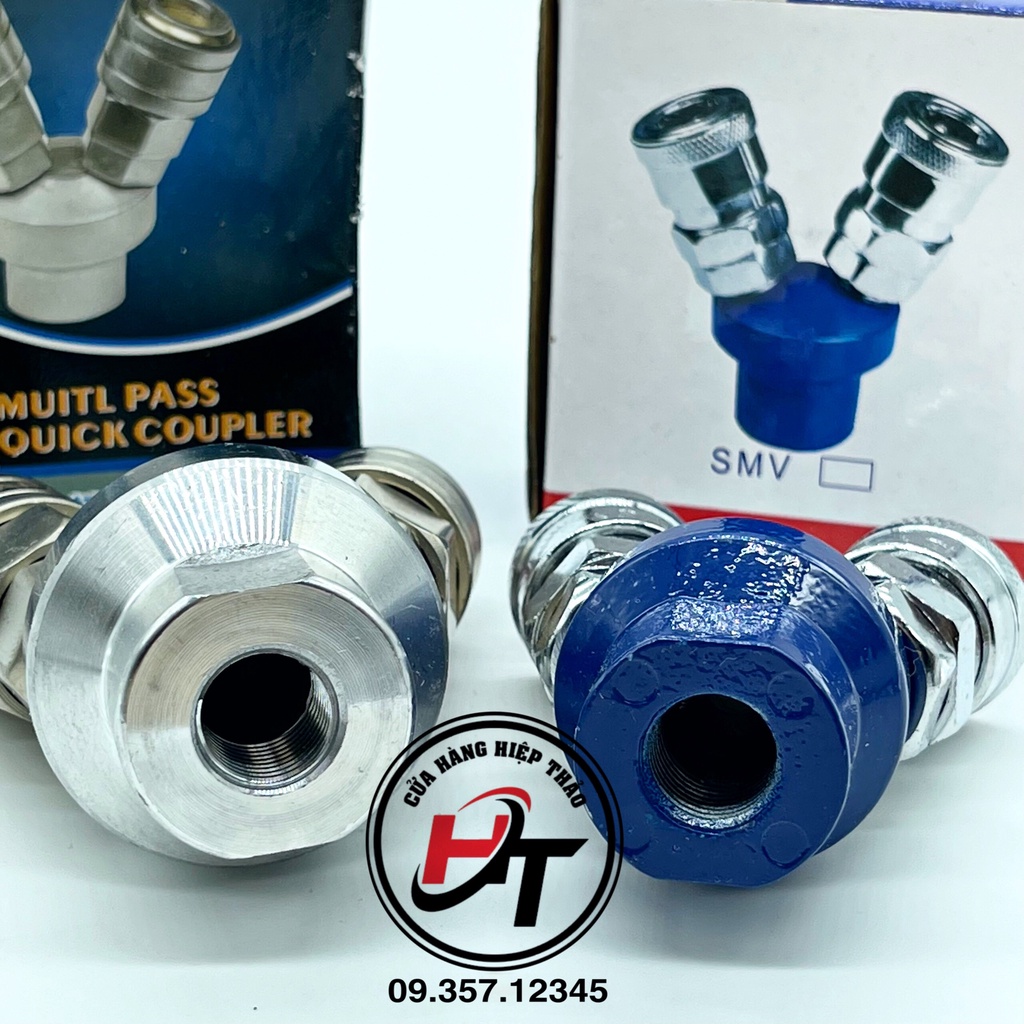 Đầu nối nhanh dây hơi chia 2 chia 3 - Đầu nối hơi máy nén khí NDC2C3