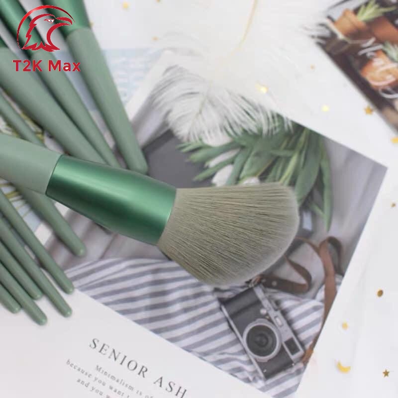 Bộ cọ trang điểm cá nhân fix 13 món chuyên nghiệp hàng nội địa trung tặng kèm túi vải - T2K Max
