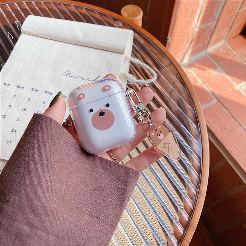 AirPods Pro Airpods 1/2 Mặt dây chuyền kem Hộp đựng tai nghe TPU Vỏ mềm | BigBuy360 - bigbuy360.vn
