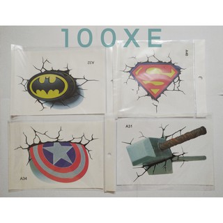 Miếng dán 3D Avengers hài hước cho Ô TÔ