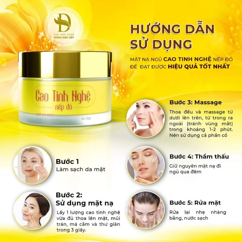 Mặt nạ ngủ cao tinh nghệ nếp đỏ   - Hoàng Ngọc Diệp