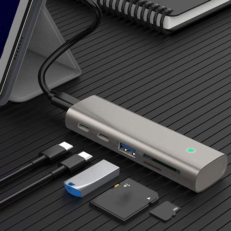 Bộ Chuyển Đổi Usb 3.1 Gen 2 Hub Với Cổng Usb 3.0 Cho Macbook, Surface Pro, Usb C