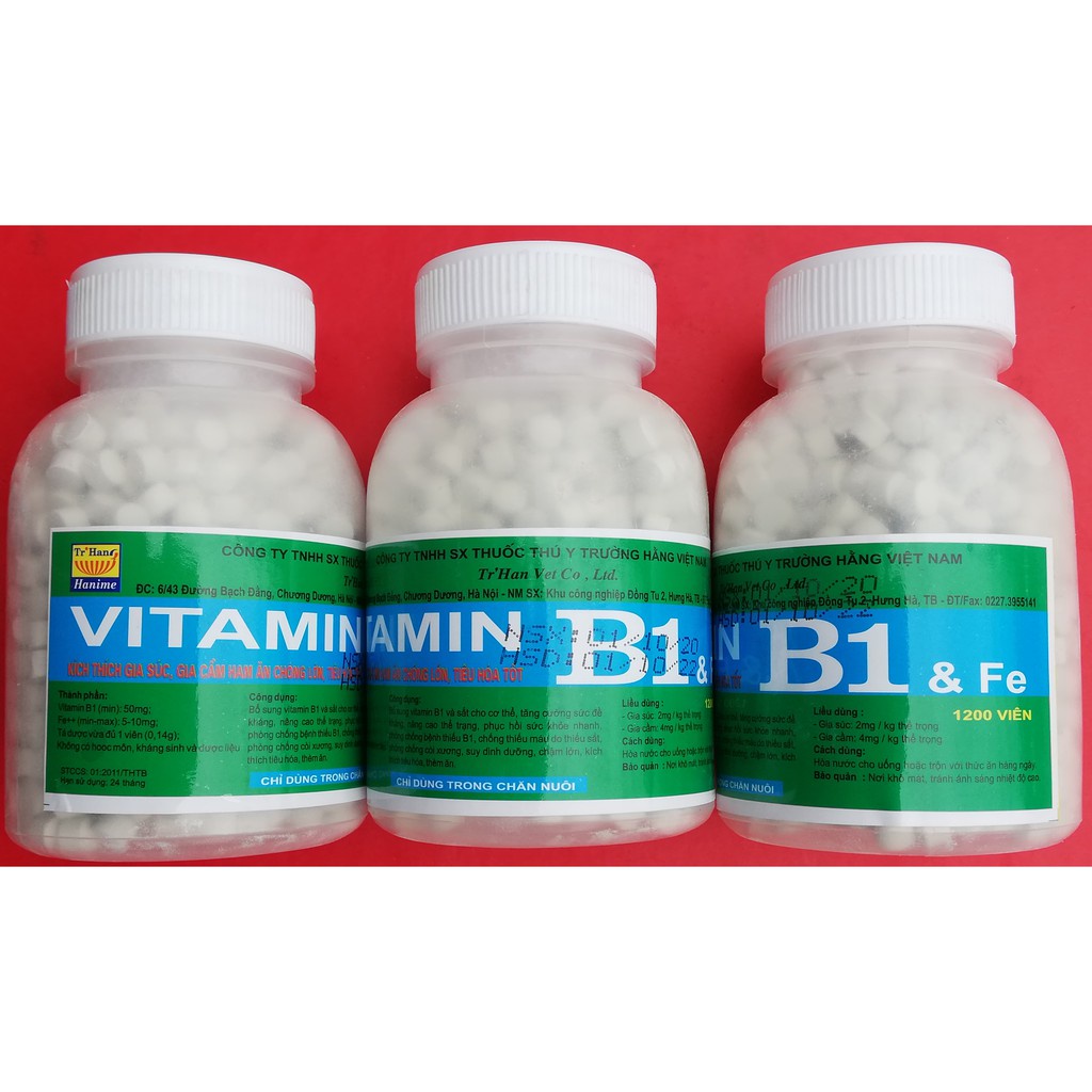 VITAMIN B1 200g KÍCH THÍCH GIA SÚC, GIA CẦM, CHÓ MÈO HAM ĂN CHÓNG LỚN, TIÊU HÓA TỐT. Có thể dùng bón cho hoa