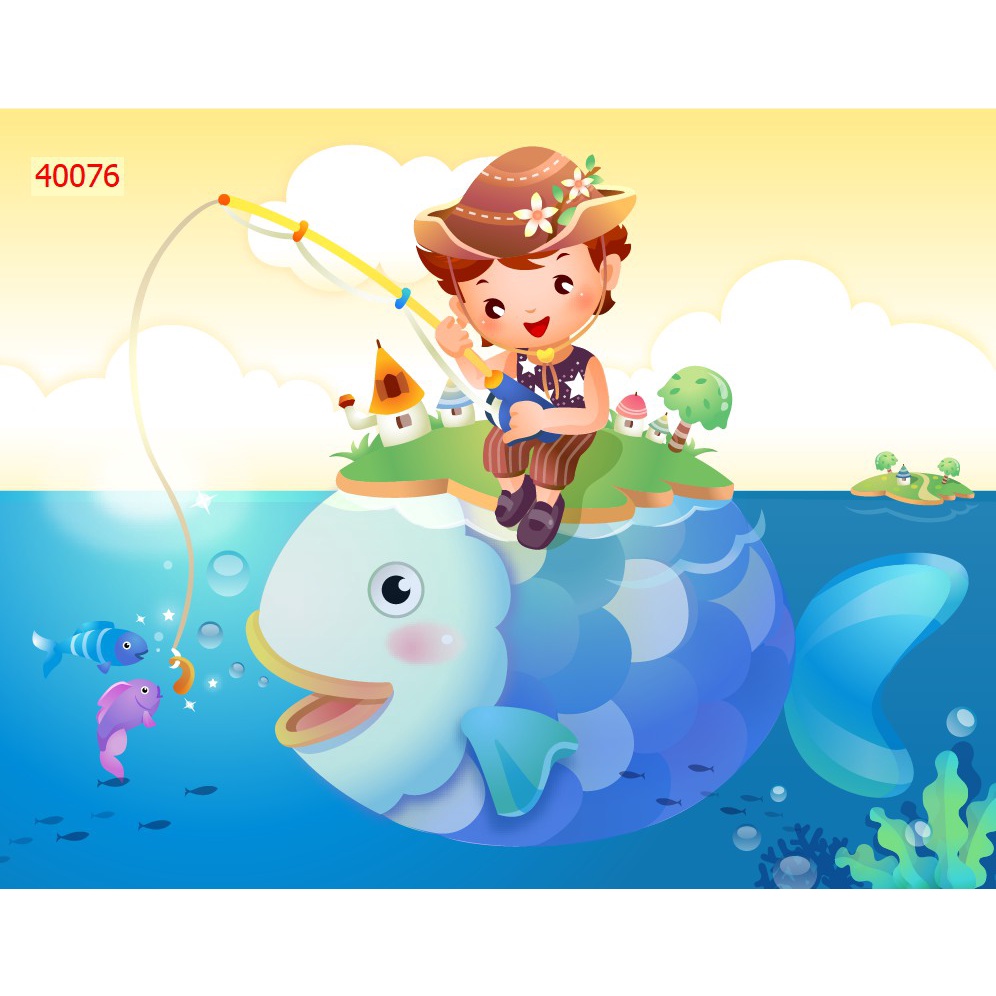 Decal dán tường cho bémẫu hoạt hình đáng yêu