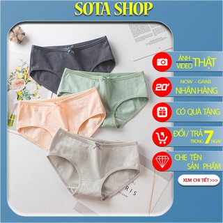 GIÁ SỈ Quần lót nữ cotton trơn mix nơ nhẹ nhàng, quyến rũ -quần chip nữ kháng khuẩn