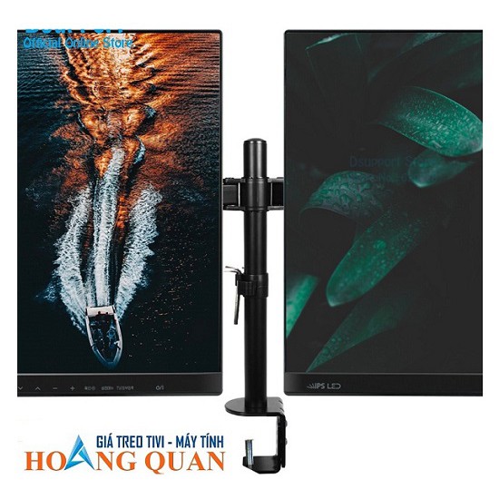 Giá Treo 2 Màn Hình Máy Tính Kẹp Bàn M052 - Dành Cho Màn Hình 14" - 27"  - Model 2020
