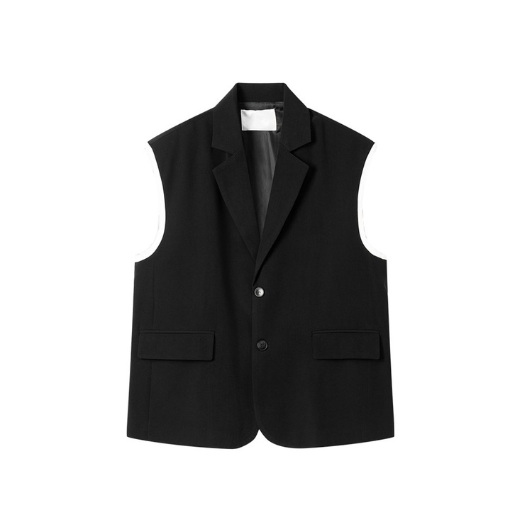 Áo blazer vest đen gile khoác nam mẫu hot viền trắng Xuongmayhanoi1994