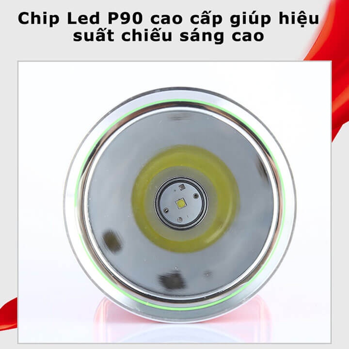 Đèn pin đội đầu siêu sáng chiếu xa 500M công suất 500W, chống nước, pin trâu dùng 8-12 tiếng, đèn đội đầu đeo trán