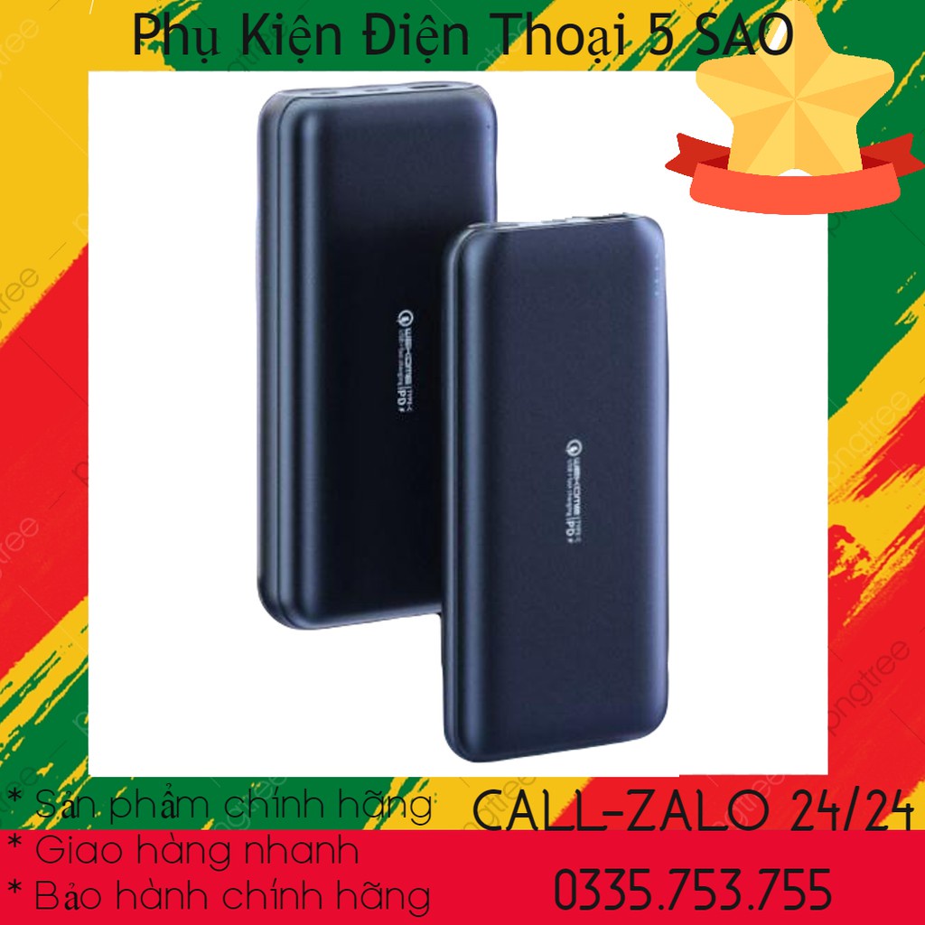 Sạc dự phòng điện thoại WP187-20W 10000Mah chính hãng chuẩn sạc nhanh- CÓ 2 CỔNG