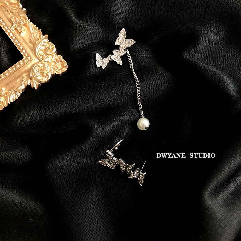 Bông Tai Hình Bướm Đính Ngọc Trai Xinh Xắn Dành Cho Nữ