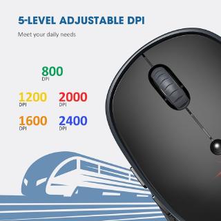 VicTsing PC254 Wireless Mouse 2400DPI Adjustable Bluetooth Mouse 2.4Ghz USB Optical Mice