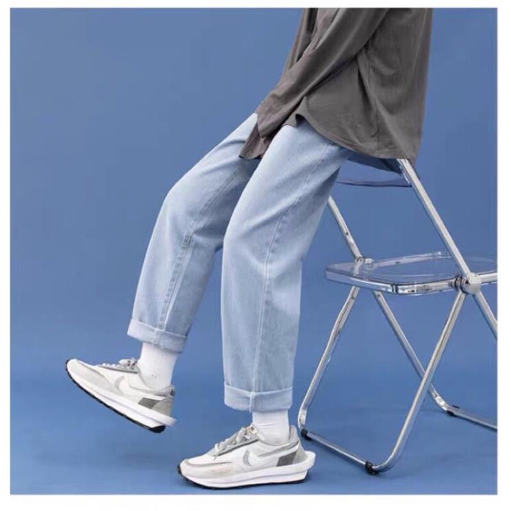 Quần jean bò baggy nam nữ ống suông rộng Unisex hàng Quảng Châu phong cách Hàn Quốc sành điệu style năm 2021 TS08 | BigBuy360 - bigbuy360.vn